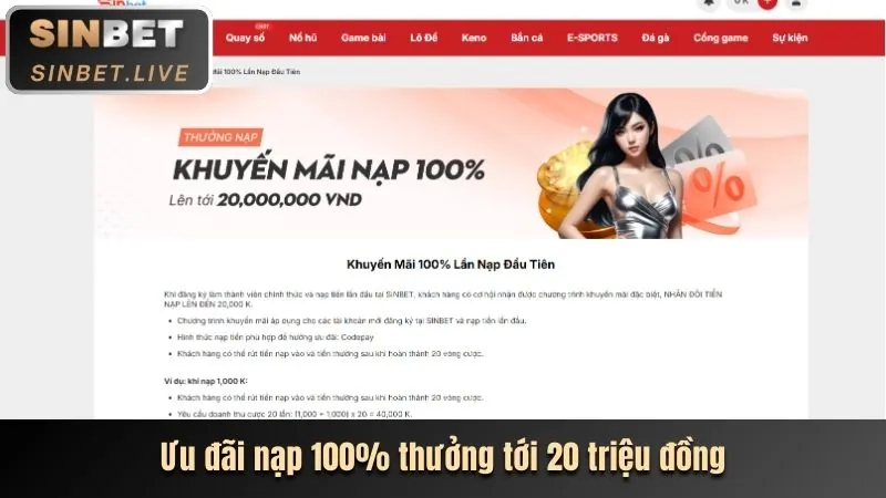 Thưởng nạp hàng ngày 96vn App